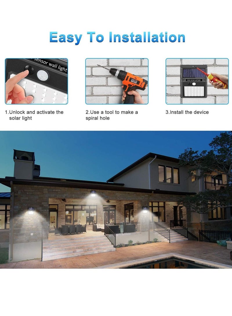 ELTRAZONE Solar Lights Outdoor [6 Pack/3 Working Mode], Solar Security Lights Solar Motion Sensor Lights Wireless IP 65 Waterproof Outdoor Lights for Garden Fence Patio Garage (42 LED) - Image 5