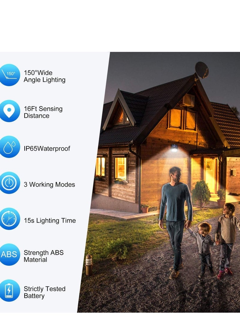 ELTRAZONE Solar Lights Outdoor [6 Pack/3 Working Mode], Solar Security Lights Solar Motion Sensor Lights Wireless IP 65 Waterproof Outdoor Lights for Garden Fence Patio Garage (42 LED) - Image 2