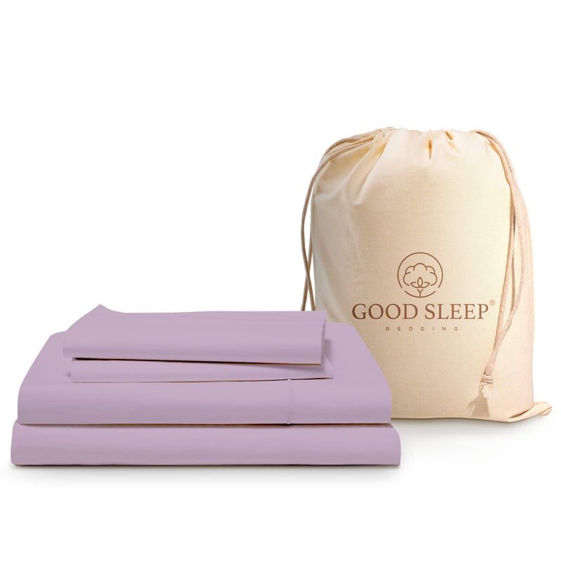 Good Sleep Bedding Deep Pocket King Sheet Set 4 Pc 100 Egyptian Cotton Bed Sheets 1000 Threadcount 16 Deep Pocket Sheets King Size with Pillow Covers Soft Hotel Sheets Like Quality Lavender