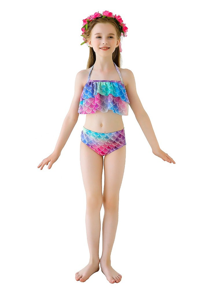 VUCATIN Mermaid Princess Dress up Girls Mermaid Dress Mermaid Swimsuit Girls Party Cosplay Princess Birthday Dress Kids Costume Cosplay Mermaid Skirt (GB62) - Image 5