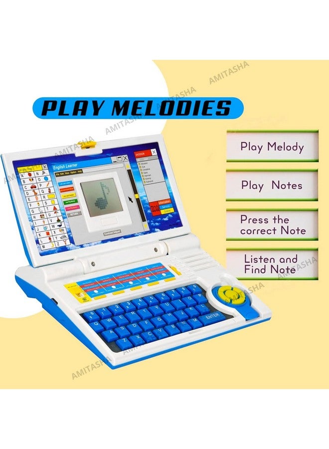 Amitasha Amitasha Educational Laptop Computer Toy with Mouse for Kids | 20 Fun Learning Activities & Games | Learn Letters, Words, Numbers, Music, Math, Logic & More | Toddler Learning Pad with LED Screen  - Image 2