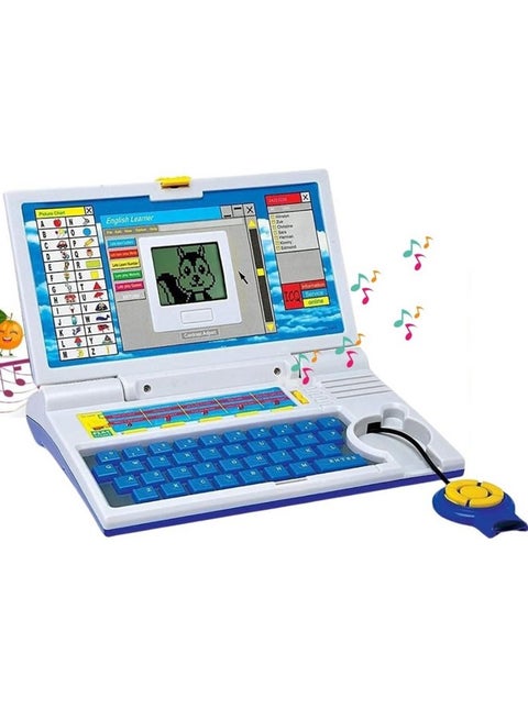 Amitasha Educational Laptop Computer Toy with Mouse for Kids | 20 Fun Learning Activities & Games | Learn Letters, Words, Numbers, Music, Math, Logic & More | Toddler Learning Pad with LED Screen