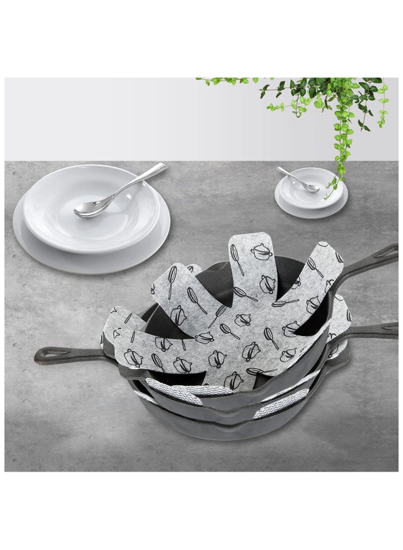 GNAFOTU Pot and Pan Protectors, 12 Pcs with 3 Different Sizes, Cookware Protector Pots, Pans Dividers, Anti-Slip Pans Separator to Avoid Scratching or Marring When Stacking  - Image 5