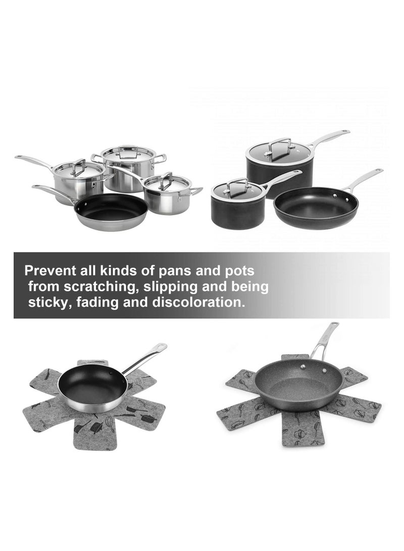 GNAFOTU Pot and Pan Protectors, 12 Pcs with 3 Different Sizes, Cookware Protector Pots, Pans Dividers, Anti-Slip Pans Separator to Avoid Scratching or Marring When Stacking  - Image 2