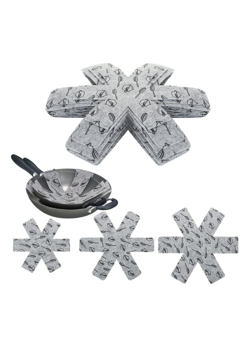 GNAFOTU Pot and Pan Protectors, 12 Pcs with 3 Different Sizes, Cookware Protector Pots, Pans Dividers, Anti-Slip Pans Separator to Avoid Scratching or Marring When Stacking  - Image 1