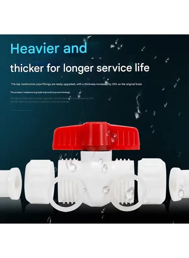 20mm Detachable Plastic Pipe Control Valve Quick Connect Coupling 1pc - Image 3