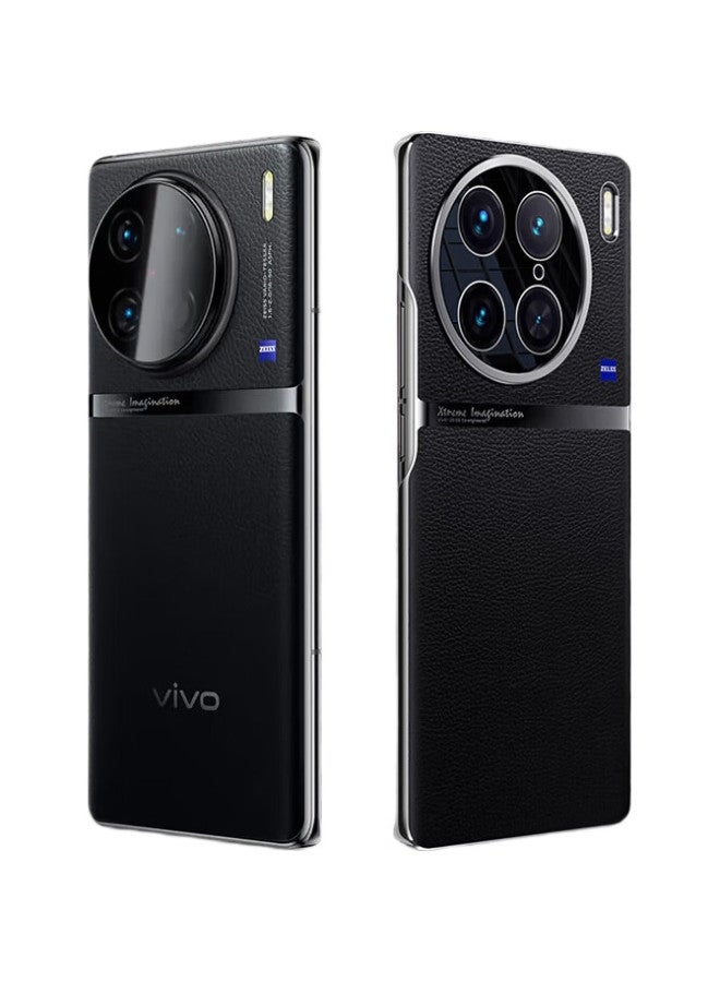 KMaxAI غطاء هاتف Kmaxai لهاتف Vivo X90/X90S، غطاء جلد بسيط نحيف واقي، حماية كاملة للعدسة ضد الخدوش والسقوط، غطاء جلد فاخر عصري يشبه الجلد للأعمال للرجال والنساء، أحمر - Image 2
