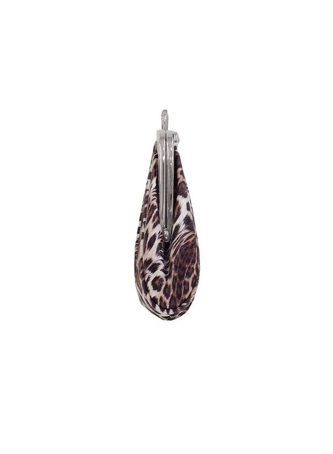 JNB Synthetic Leopard Print Clutch, Brown - Image 5