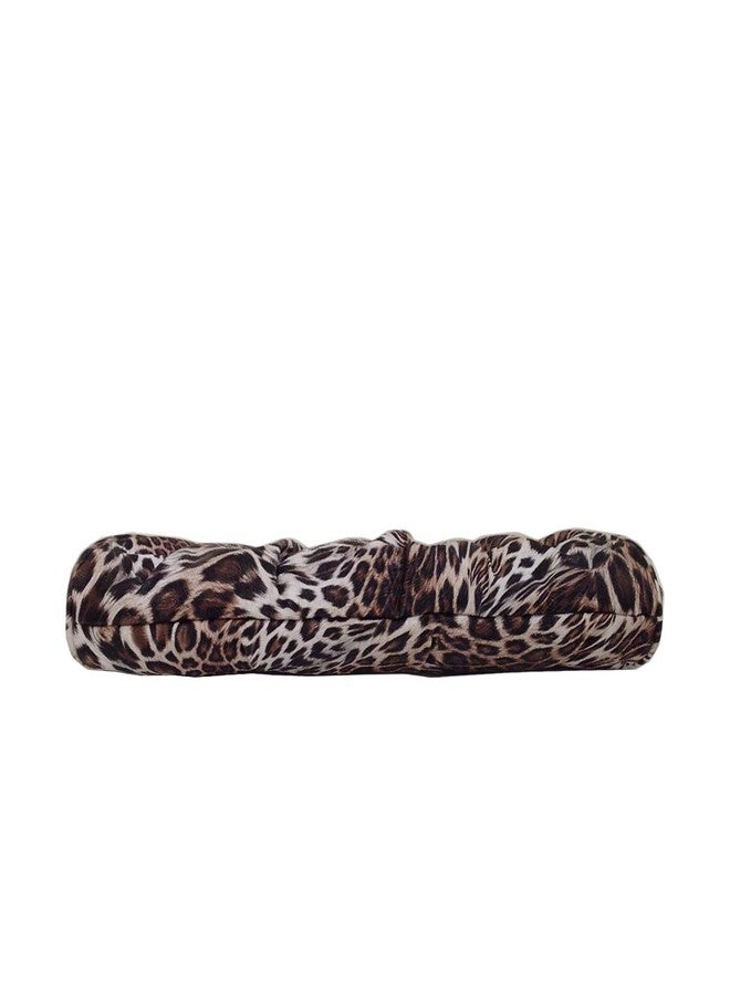 JNB Synthetic Leopard Print Clutch, Brown - Image 4