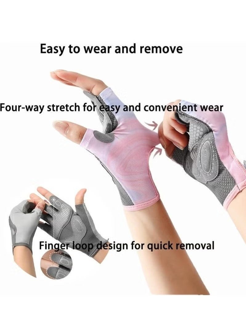 GO LOVE JOY Gym Gloves Women & Men with Silicone Padding for Enhanced Grip Wear-Resistant, Anti-Slip, and Shock-Absorbing, Perfect for Sport Dumbbell, Fitness, Cycling, and Pull-Ups(M) - Image 2
