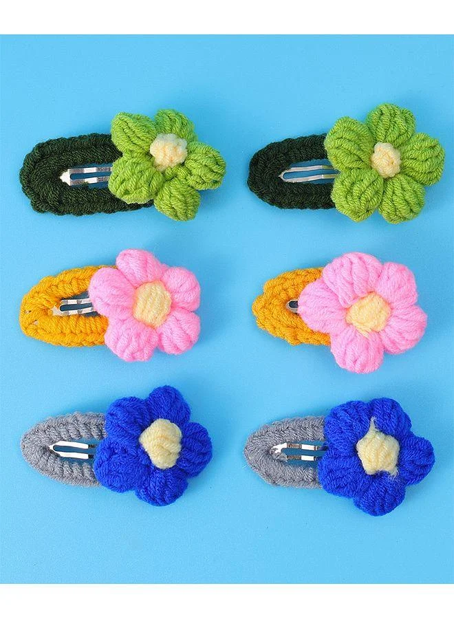 Mark & Mia Mark & Mia Floral Themed Hair Clips, Versatile Styling Options, Gentle on Hair, Comfortable Wear, 3 Years+, Multicolor - 6 Pieces