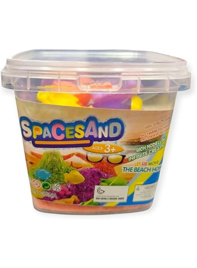 Amazing Dough and Magic Clay With Mould, Reusable Sensory Set, Gluten-Free Wonder Sand Activity Toys, Indoor Games for Kids Age 10 to 15 Orange (750 GM Bucket) - Image 2