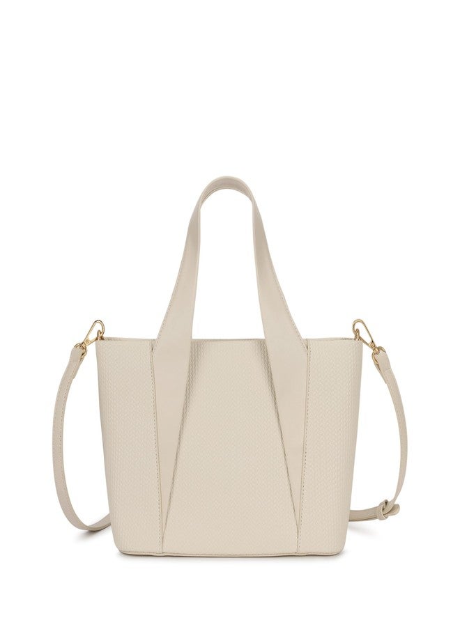 fastrack Vanilla Plait Satchel | Faux-Leather Women's Handbag | Dual Carry with Braided Texture & Zipper Closure - Image 5