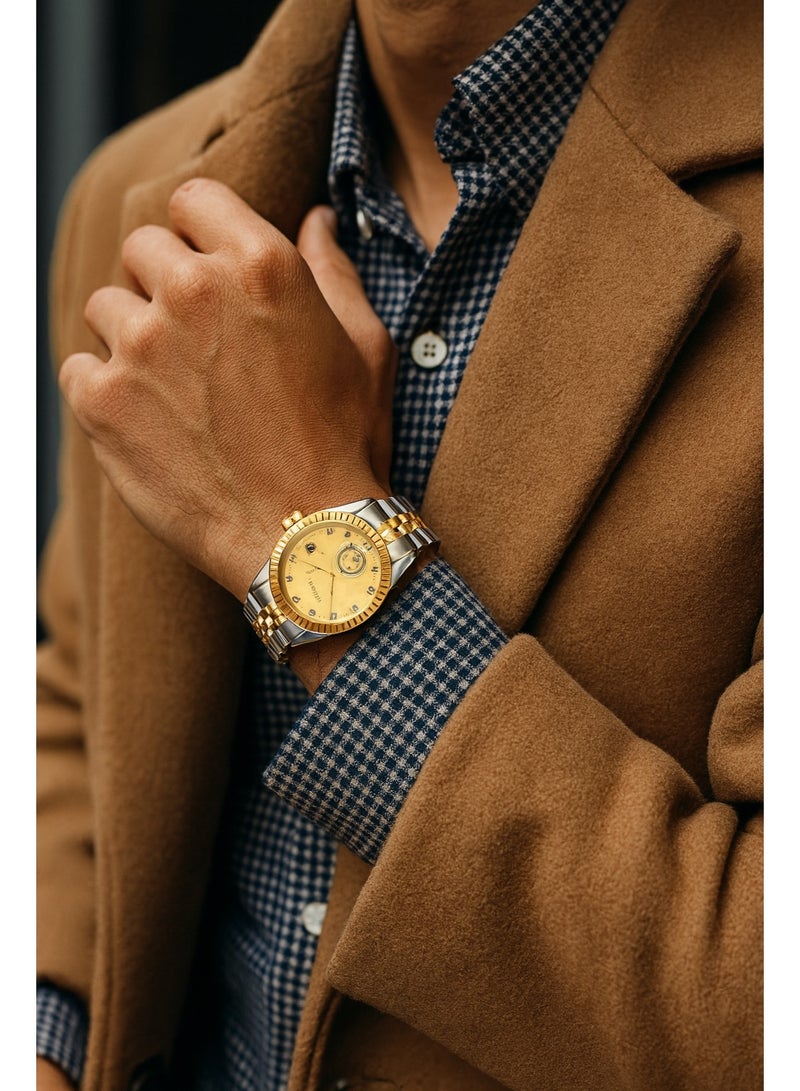 Elanova Men's Quartz Analog Wrist Watch with Stainless Steel Band - Model EL91 - Image 2