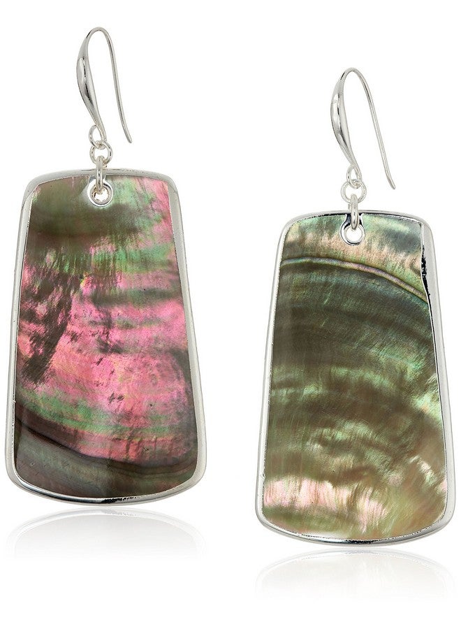 Robert Lee Morris Large Sculptural Shell Rectangle Drop Earrings - Image 1
