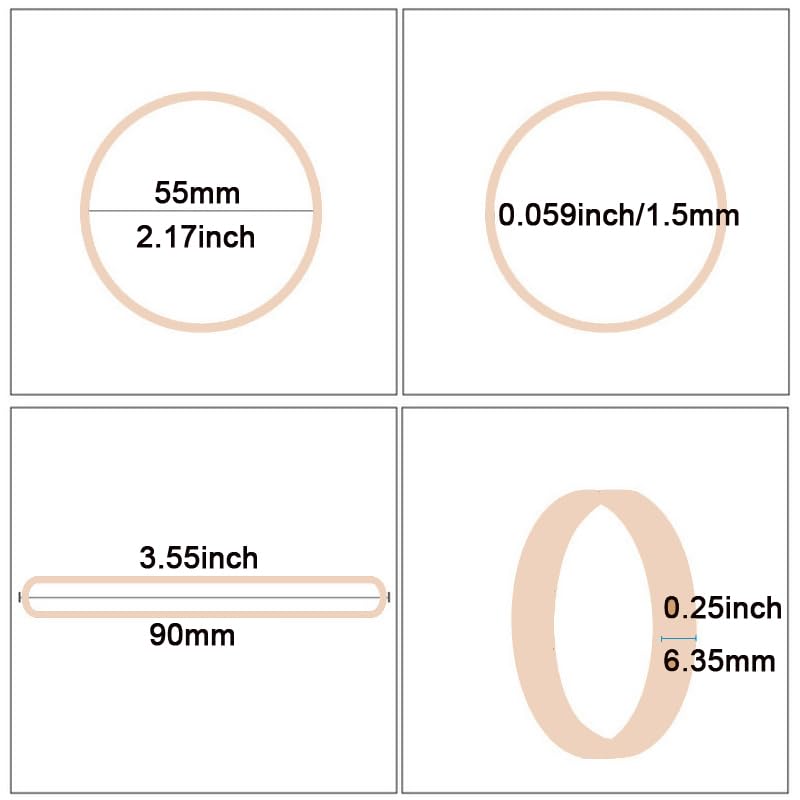 YOUOWO Rubber Bands Size #64 Beige 80pcs Elastic Rubber Bands for Office Supplies home school - Image 2