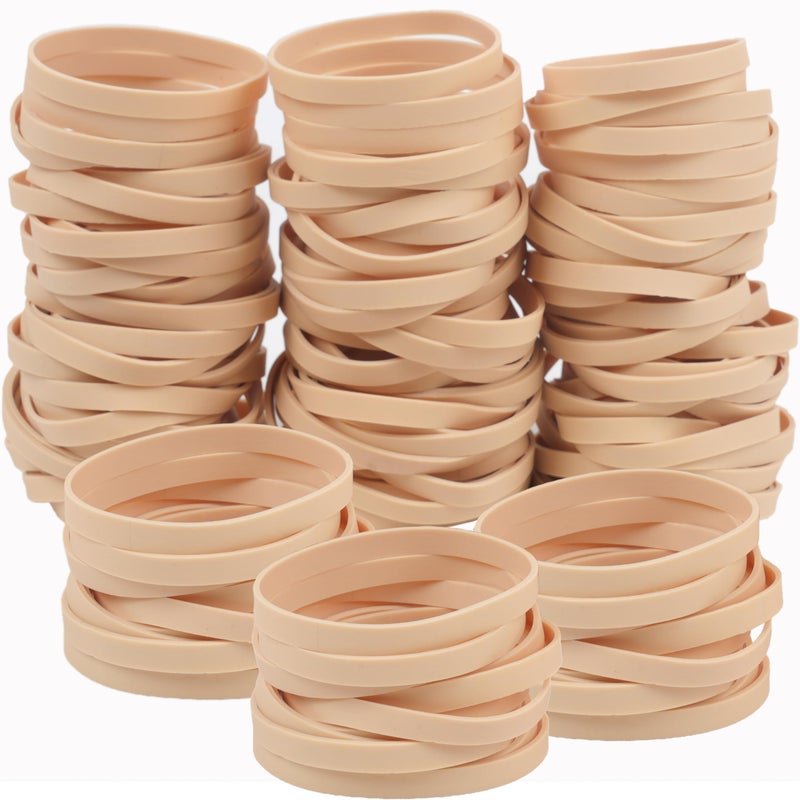 YOUOWO Rubber Bands Size #64 Beige 80pcs Elastic Rubber Bands for Office Supplies home school - Image 1