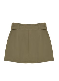 Khaki Double Belt Detailed Pleated Mini Woven Skirt TWOAW24ET00079 - pzsku/Z26E98CD65DD86BF7E5F1Z/45/_/1730941953/a007d689-b30a-4f5b-80ea-b2e380ac10c6