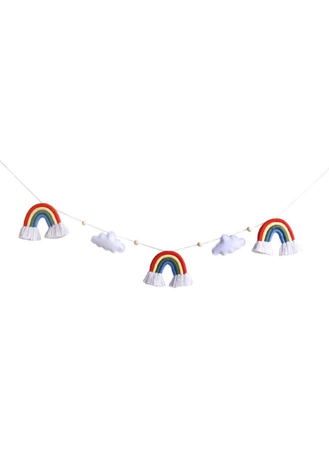 NIBEMINENT 2-Piece Children's Room Cloud Shape Bead String Ornaments Multicolour 1.3meter 