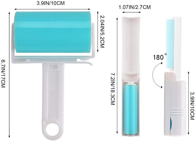 NUOBUT Sticky Lint Roller 4 Pack, Reusable&Washable Lint Roller Pet Hair Remover Include Large and Small Size Cleaner for Clothes, Pet Hairs, Carseats - Image 4