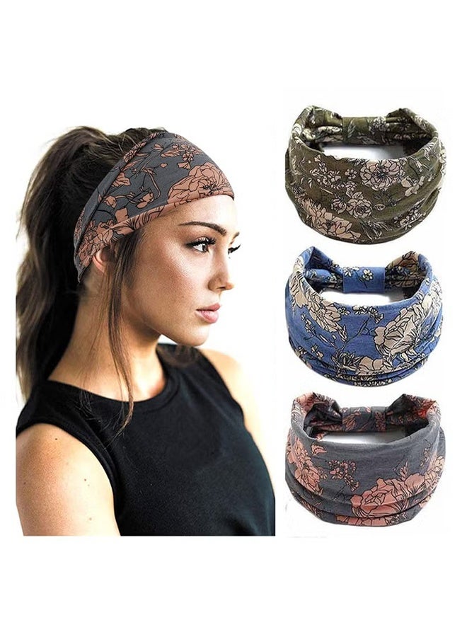 ثلاث قطع من عصائر بوهو باندو، عصائر شعر ذات شعر قصير، عصائر شعر قطنية، ملحقات شعر الموضة للفتيات - Image 1