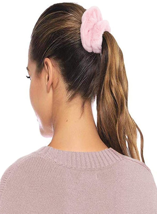 BETITETO Furry Hair Scrunchies Fluffy Bobbles Hair Elastic Ponytail Holder Soft for Women Girls, Pack of 9 (Multicolored Fluffy) - Image 2