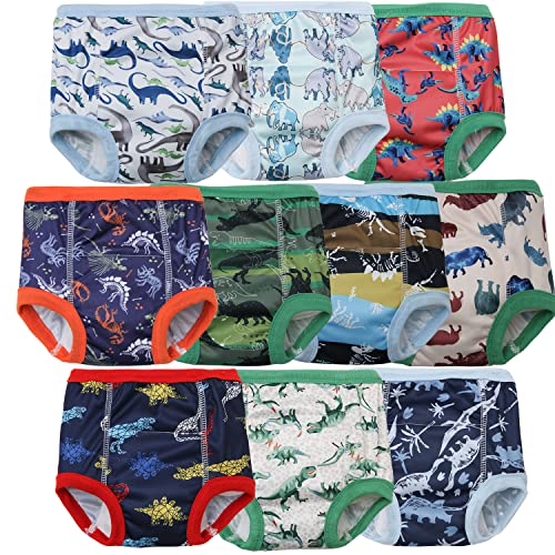 Joyo roy 10Pcs Strong Absorbent Toddler Potty Training Underwear 5T Soft Thick Padded Leakproof Toilet Training Pants Boys Underwear Size 5 Comfortable Snug Fit Washable Waterproof Big Kid Pee Pants - Image 1