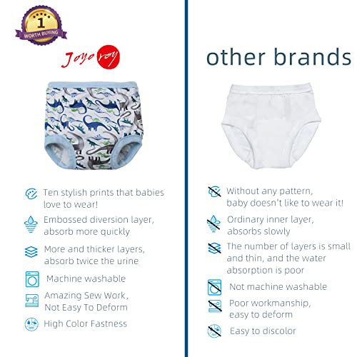 Joyo roy 10Pcs Strong Absorbent Toddler Potty Training Underwear 5T Soft Thick Padded Leakproof Toilet Training Pants Boys Underwear Size 5 Comfortable Snug Fit Washable Waterproof Big Kid Pee Pants - Image 4