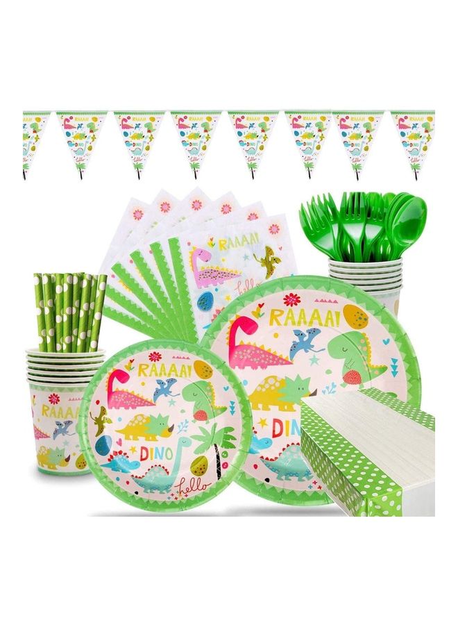 NIBEMINENT 106-Piece Dinosaur Printed Party Supplies Set - Image 1