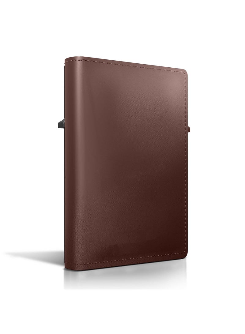 SYOSI AirTag Wallet, Trackable Wallet with AirTag Holder, RFID-Blocking Minimalist Leather Wallet, Slim Leather Airtag Wallet, Men and Women, Smart Wallet, AirTag Not Included (Brown) - Image 4