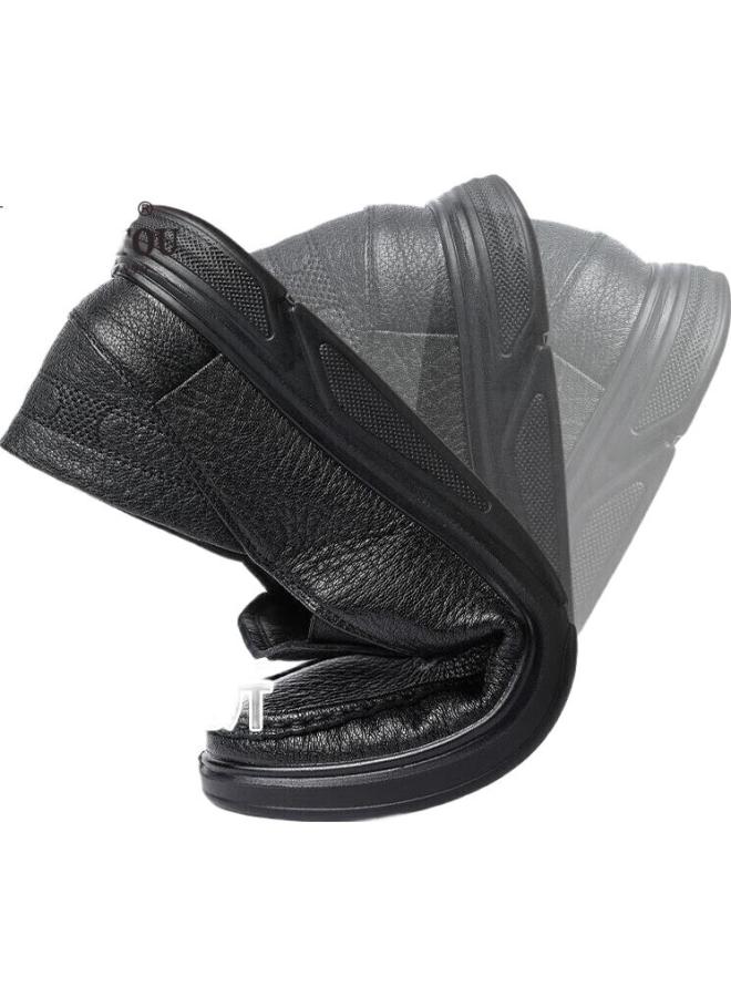LAORENTOU Men'S Business Dress Shoes Low-Cut Sheepskin Shoes Pu Lightweight Shoes La12046 Black 42 - Image 1