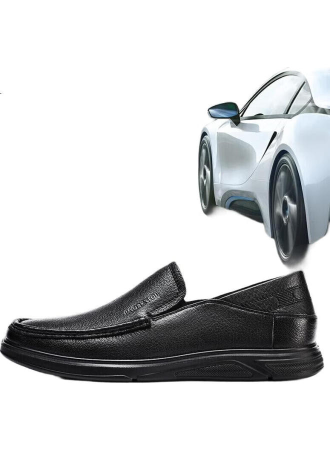 LAORENTOU Men'S Business Dress Shoes Low-Cut Sheepskin Shoes Pu Lightweight Shoes La12046 Black 42 - Image 2