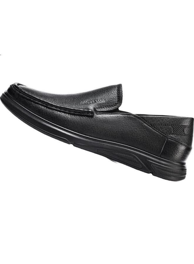 LAORENTOU Men'S Business Dress Shoes Low-Cut Sheepskin Shoes Pu Lightweight Shoes La12046 Black 42 - Image 3