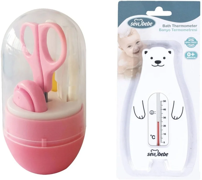 سيفي بيبي Baby Care Set (Nail Clipper Set + Bath Thermometer)