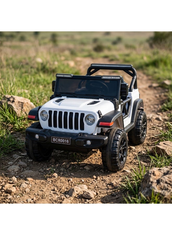 StarKids Kids' Electric 4x4: An exciting adventure with a 12V battery and rocking system, dual motors, colorful lights, and remote control for maximum safety. - Image 1