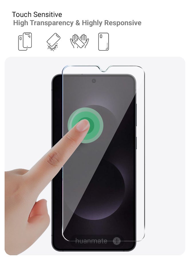 Samsung Galaxy S25 Edge Tempered Glass Screen Protector – High Transparency, Delicate Touch, Anti-Explosion, Smooth Arc Edges, Easy Installation, Screen Protector for Samsung Galaxy S25 Edge