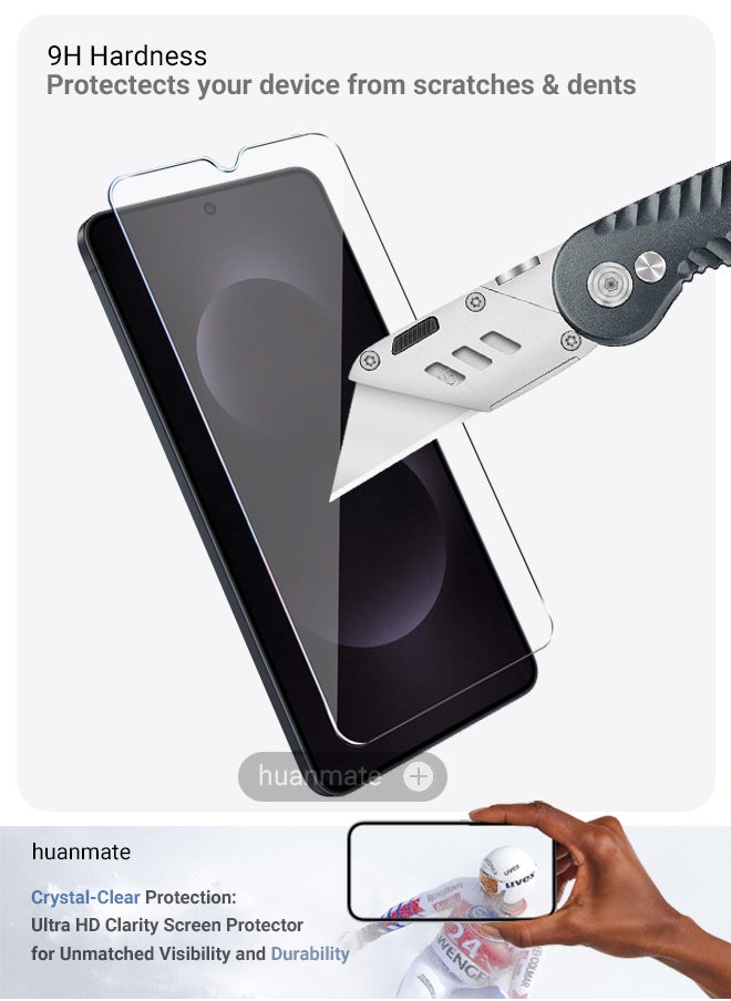 Samsung Galaxy S25 Edge Tempered Glass Screen Protector – High Transparency, Delicate Touch, Anti-Explosion, Smooth Arc Edges, Easy Installation, Screen Protector for Samsung Galaxy S25 Edge
