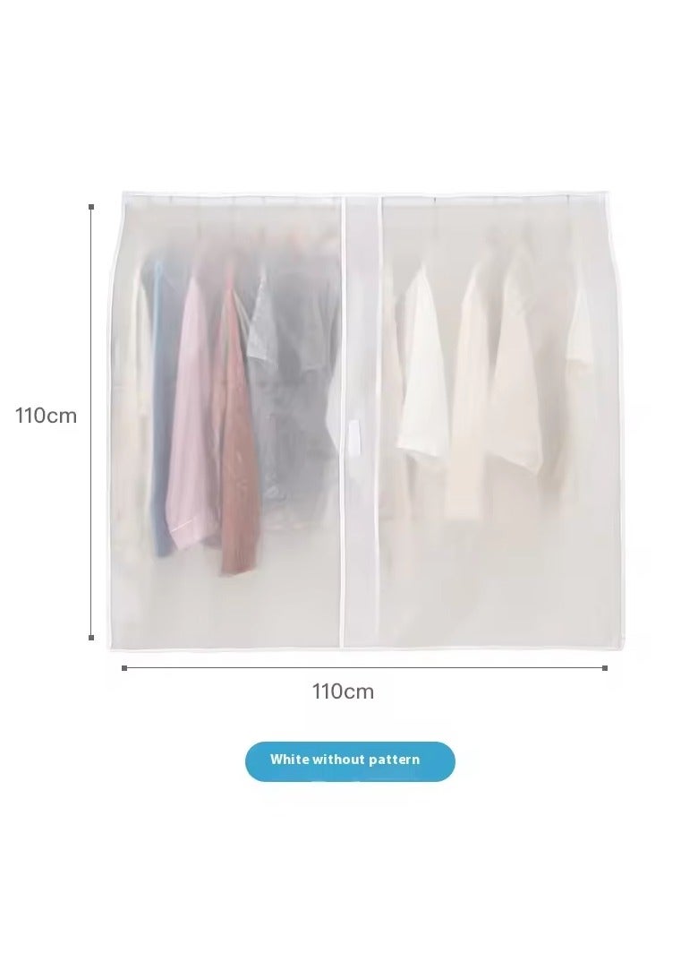 KIIUMI 2PCS Garment Bag，Clothes Rail Cover，Hanging Coat Protector Bags for Open Closet，Clear Garment Storage Bags Clothes Covers Dust Proof and Waterproof for Hanging Clothes Bags,Prevent Insects and Dust From Staining Clothes，110cm*110cm, White - Image 2