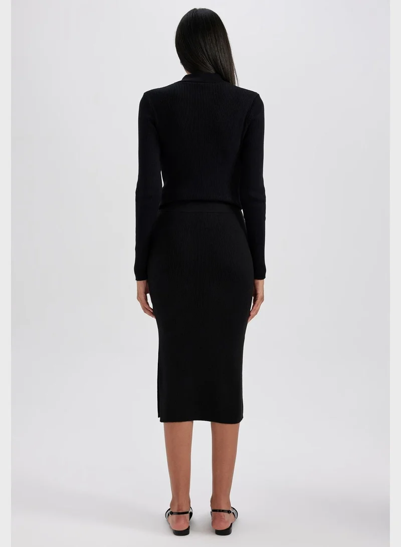 DeFacto Ribbed Pencil Dress