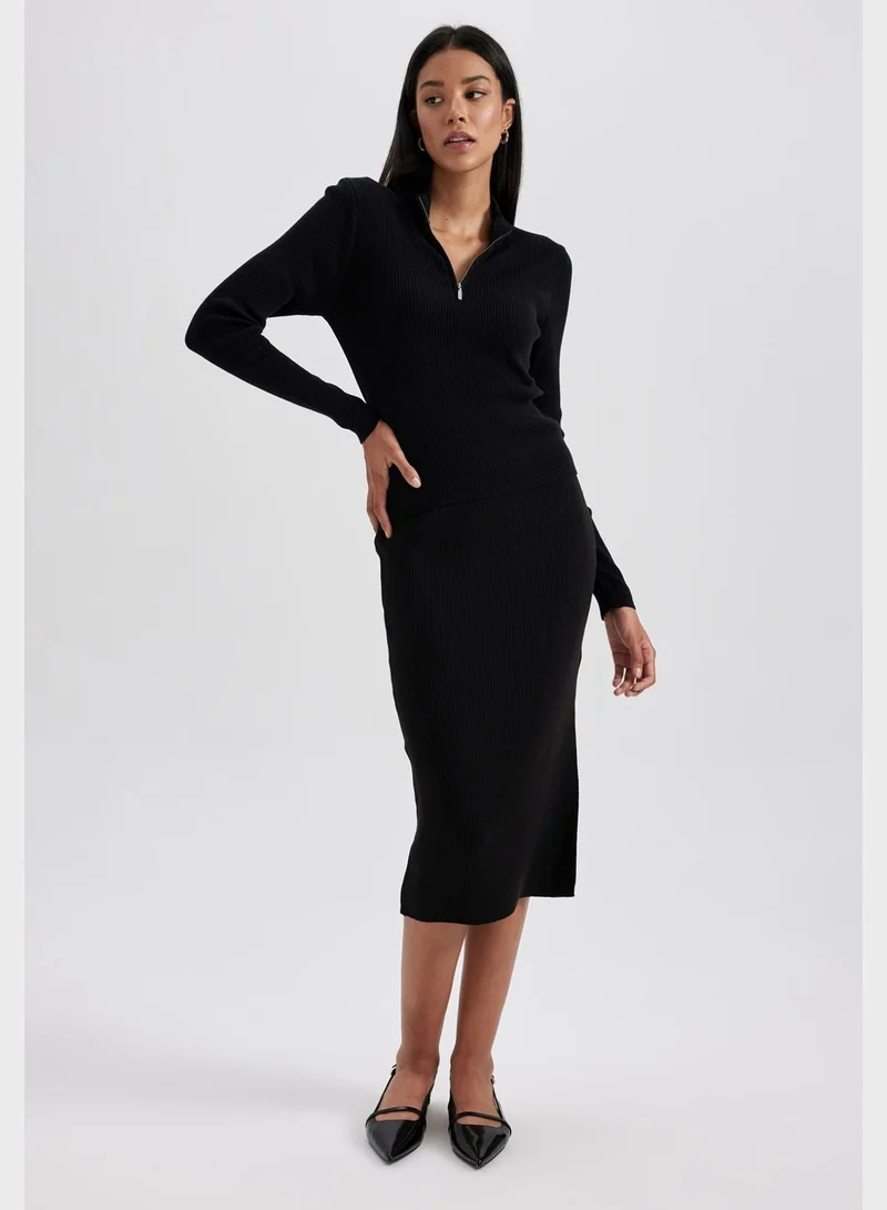 DeFacto Ribbed Pencil Dress