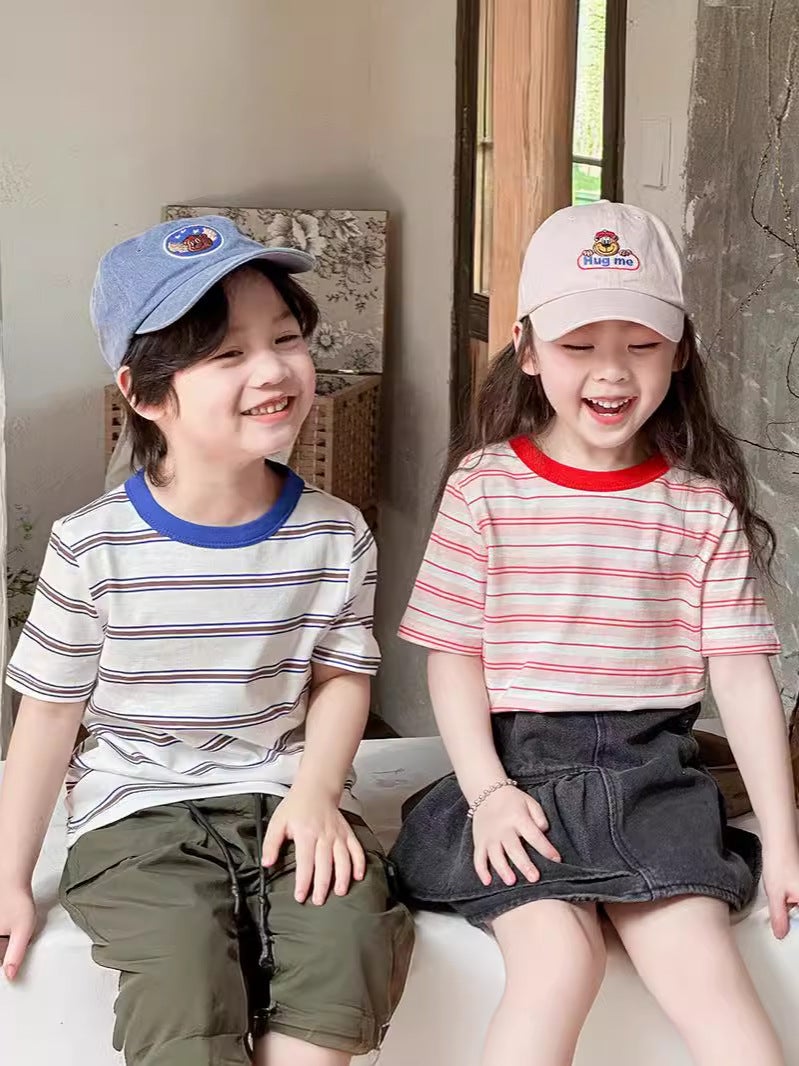 Children'S Short-Sleeved T-Shirt Top Cotton Half-Sleeve Tide Big Boys And Girls Online Fashion Class Clothes - Image 2