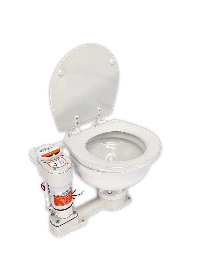 SEAFLO 12V Electric Twist Flush Marine Toilet Boating Head - Image 1