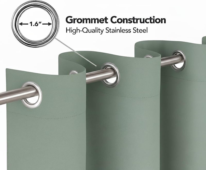 Amali Regal Dimout curtains with  Grommets in 2 panels Size (W132 x L 274cm) for living room Decor or bedroom window noise reduction and light blocking - Image 3