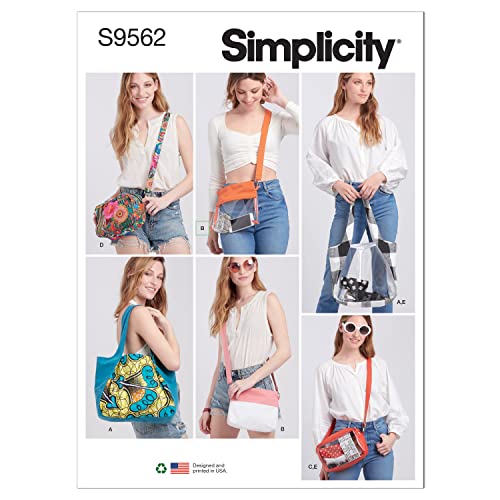 Simplicity SS9562OS Bag Pouch and Shoulder Tote Sewing Pattern Kit Code S9562 One Size - Image 1