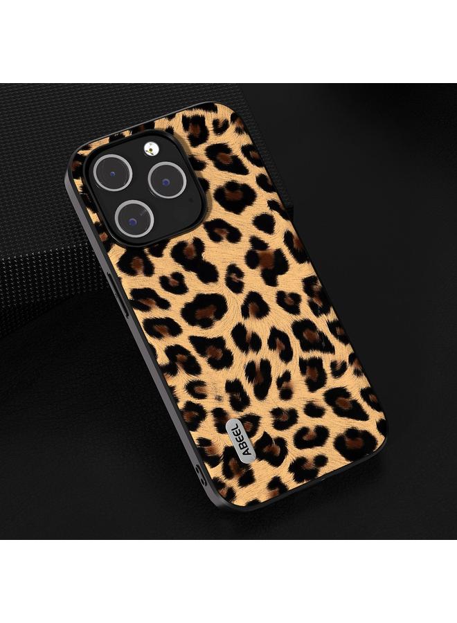 S-TOP Case For iPhone 15 Pro ABEEL Black Edge Leopard Phone Case - Image 2
