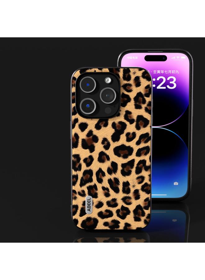 S-TOP Case For iPhone 15 Pro ABEEL Black Edge Leopard Phone Case - Image 4