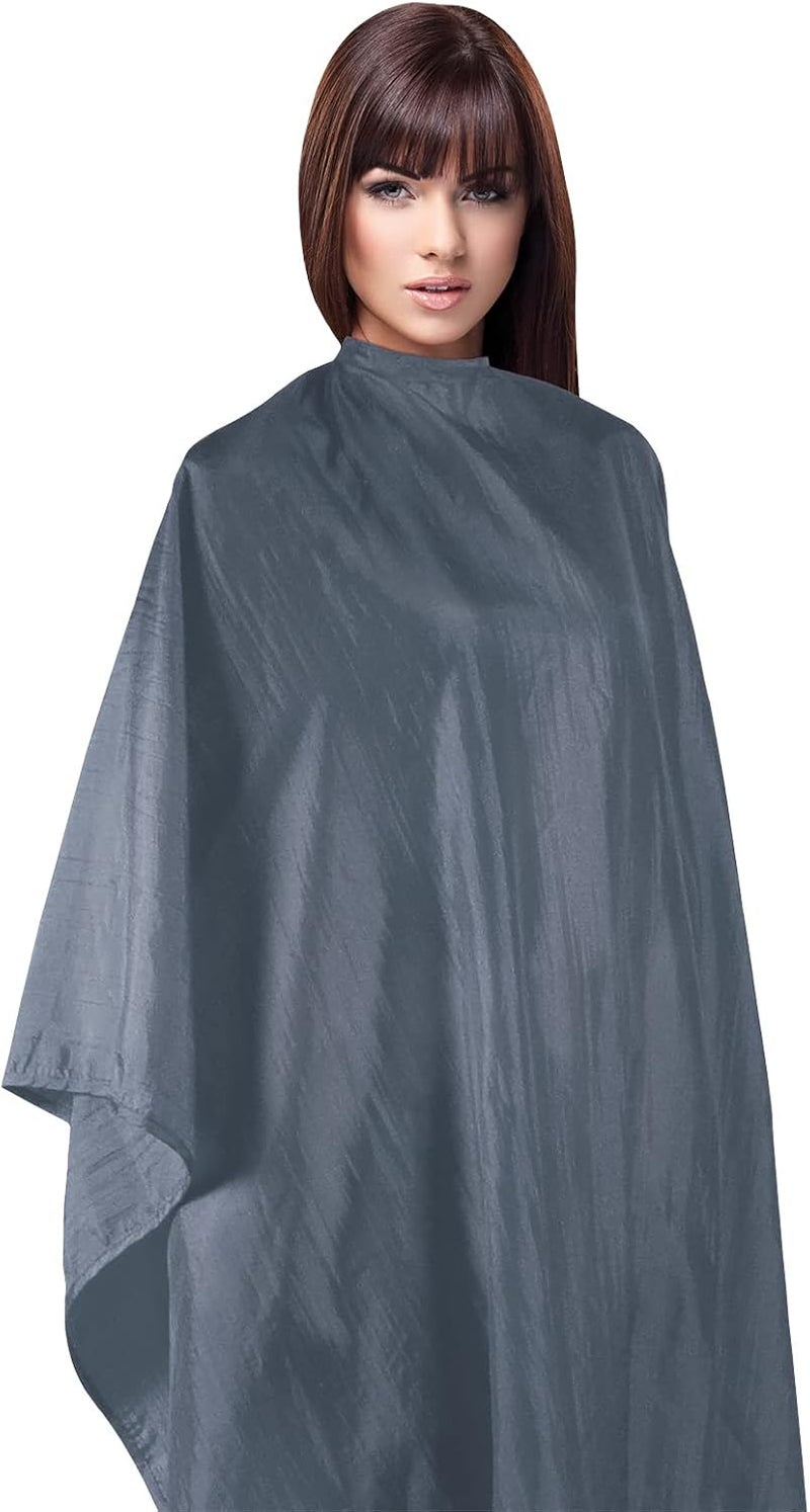 Cricket Forte Haircutting Capes for Professional Salon Barbershop Cape for Clients, Adjustable Snap Neck Closure, Slate