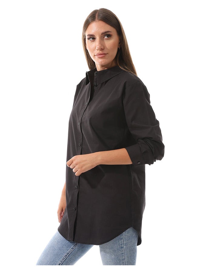 Andora Black Comfy Buttons Down Shirt  - Image 5