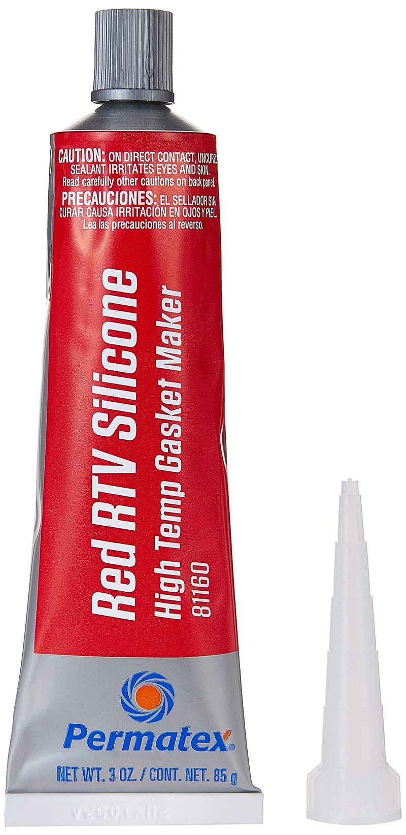 Permatex 81160 High-Temp Red RTV Silicone Gasket, 3 oz - Image 1