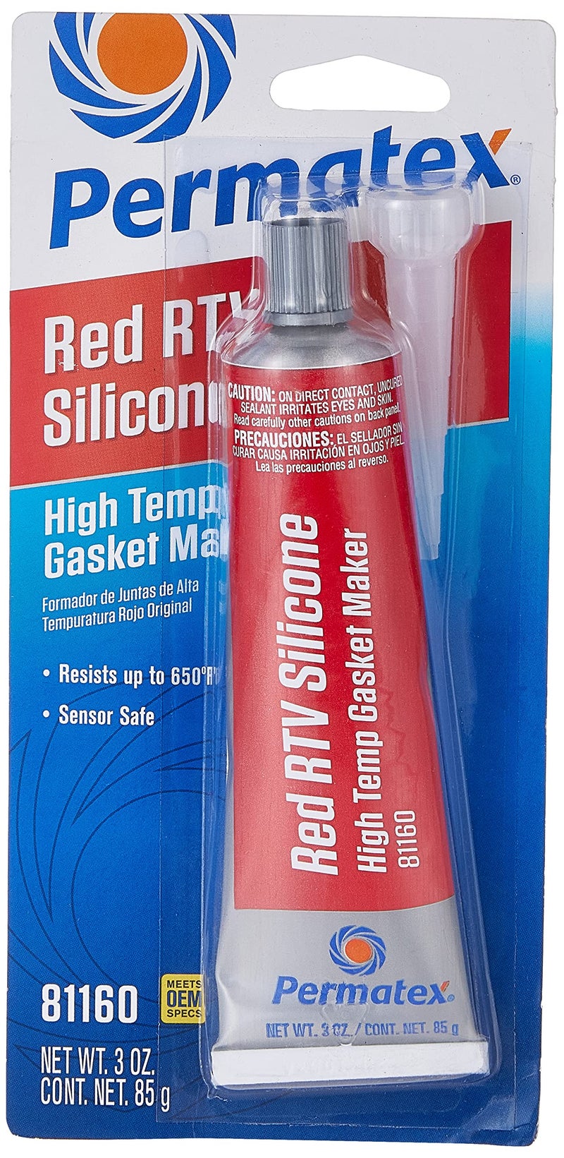 Permatex 81160 High-Temp Red RTV Silicone Gasket, 3 oz - Image 2